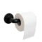 Portarrollos "Itzia" Negro Mate, Estilo Vintage Industrial para Baño, Hecho en México de manera Artesanal con Acero de alta resistencia.