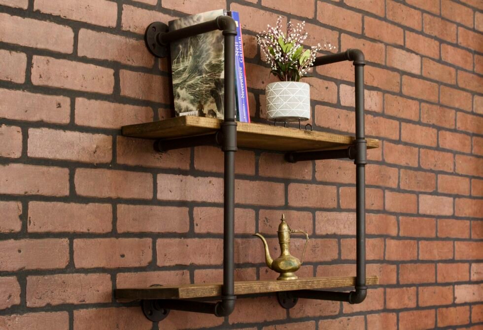 estilo vintage industrial hecho en méxico artesanal mexico repisas