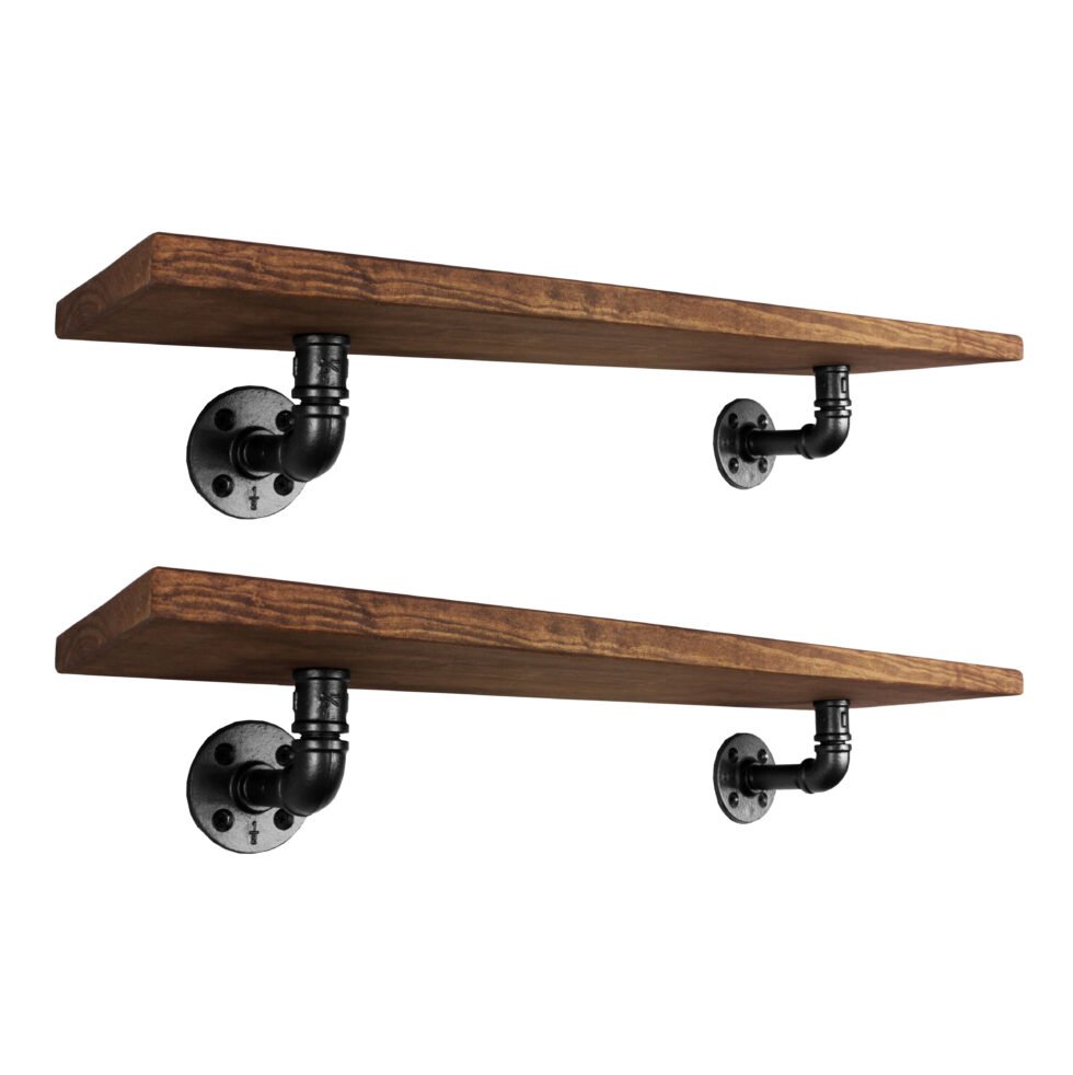 Repisa "Ishtar" Gris Hierro, Estilo Vintage Industrial para Baño, Hecho en México de manera Artesanal con Acero de alta resistencia.