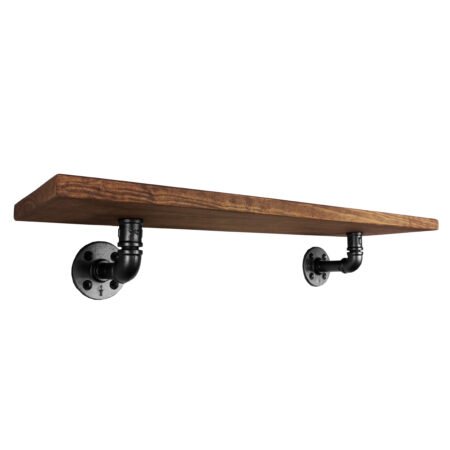 Repisa "Ishtar" Gris Hierro, Estilo Vintage Industrial para Baño, Hecho en México de manera Artesanal con Acero de alta resistencia.
