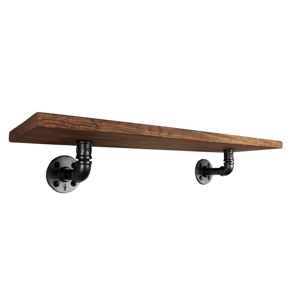 Repisa "Ishtar" Gris Hierro, Estilo Vintage Industrial para Baño, Hecho en México de manera Artesanal con Acero de alta resistencia.