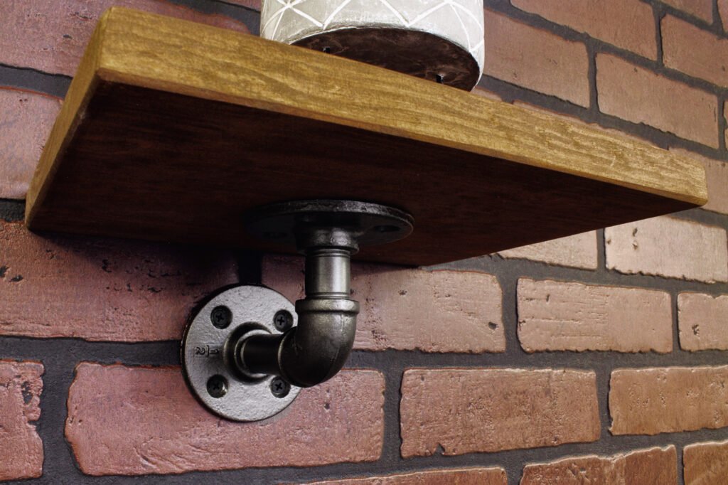 Repisa "Kish" Gris Hierro, Estilo Vintage Industrial para Baño, Hecho en México de manera Artesanal con Acero de alta resistencia.