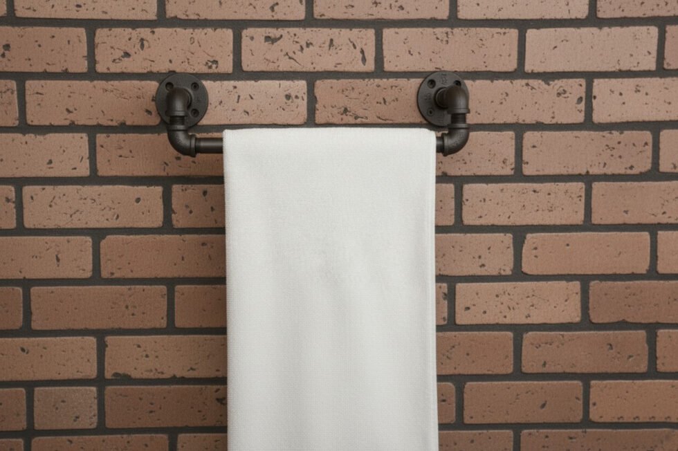 Gancho Perchero de Pared "Balam" Negro Mate, Estilo Industrial para Baño, Fabricado en Acero de alta resistencia con pintura anti corrosión.