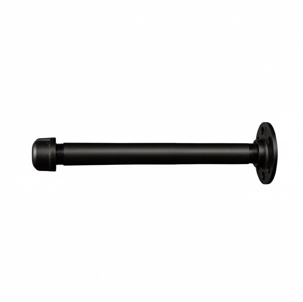 Perchero de Pared "Pakal" Negro Mate, Estilo Industrial para Baño, Fabricado en Acero de alta resistencia con pintura anti corrosión.