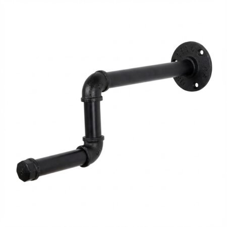 Gancho Perchero de Pared "Zazil" Negro Mate, Estilo Industrial para Baño, Fabricado en Acero de alta resistencia con pintura anti corrosión.
