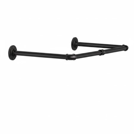 Gancho Perchero de Pared "Chel" Negro Mate, Estilo Industrial para Baño, Fabricado en Acero de alta resistencia con pintura anti corrosión.